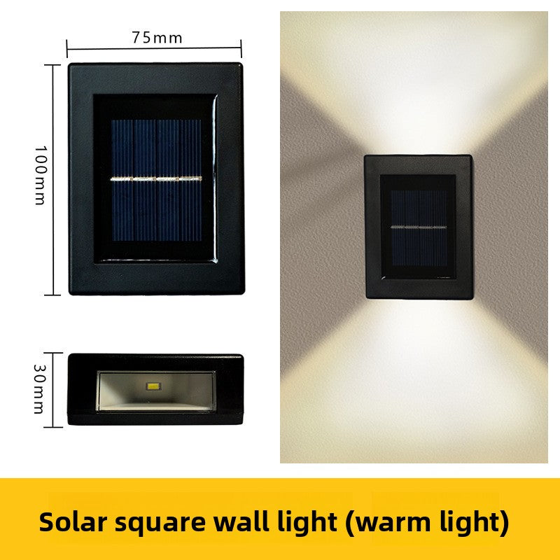 Solar-powered wall light