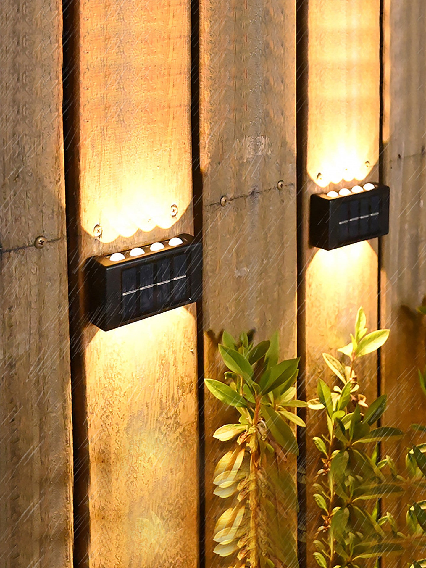 Solar Powered Outdoor Wall Light with LED Illumination