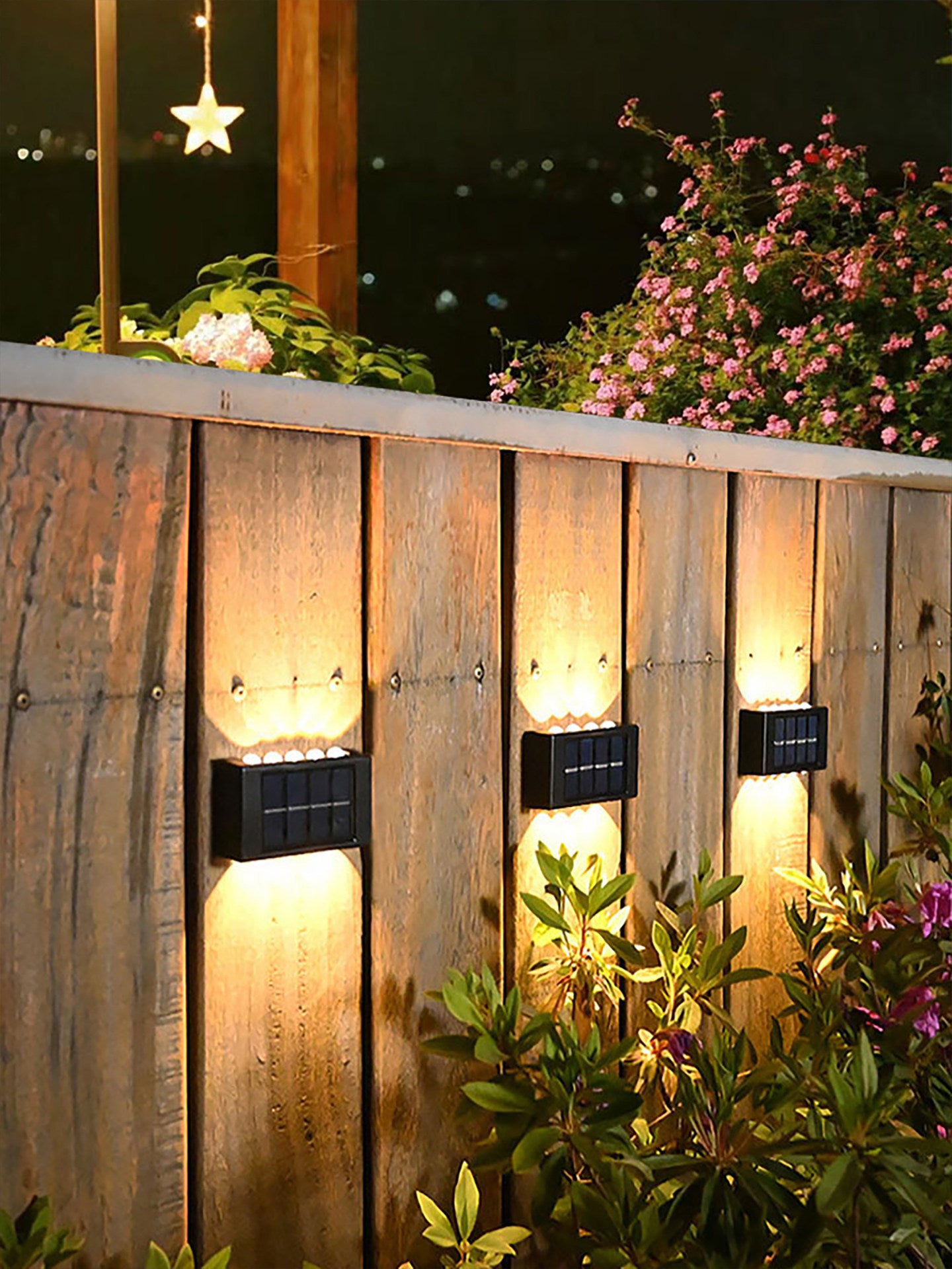 Solar Powered Outdoor Wall Light with LED Illumination