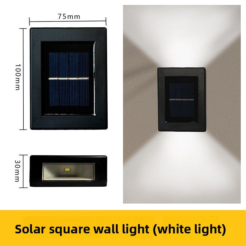 Solar-powered wall light