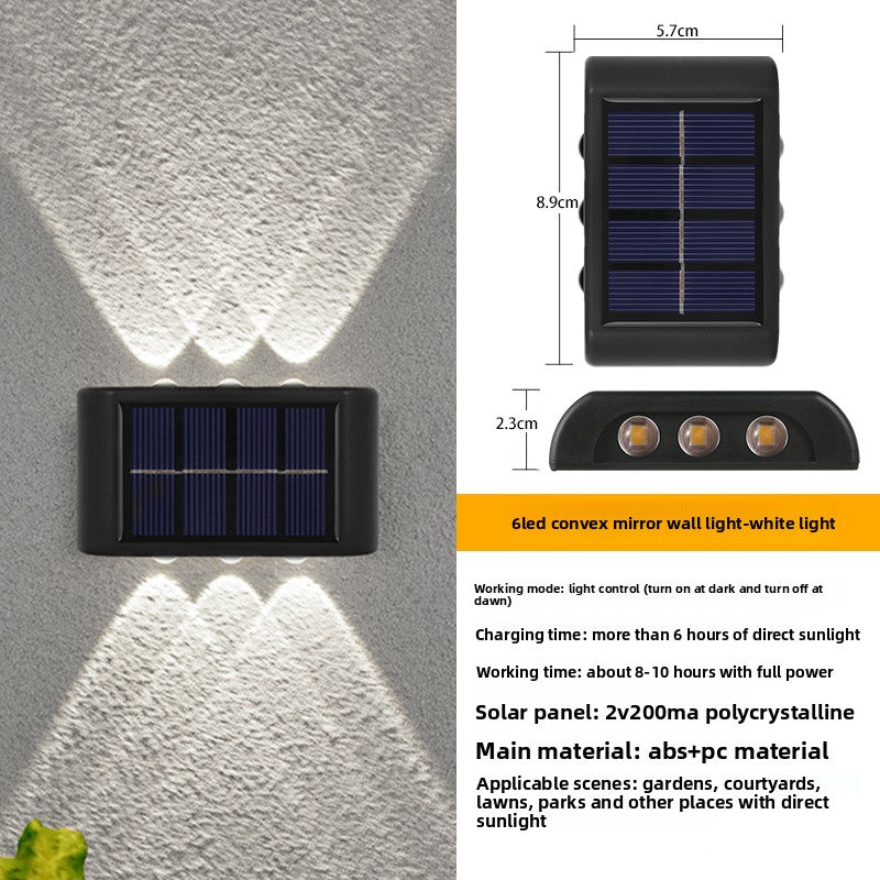 Solar Powered Outdoor Wall Light with LED Illumination