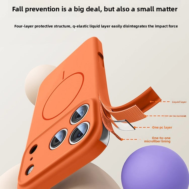 Magnetic Liquid Silicone Phone Case for iPhone