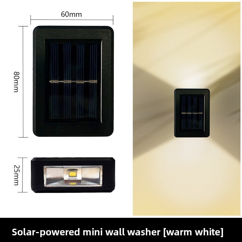 Solar-powered wall light