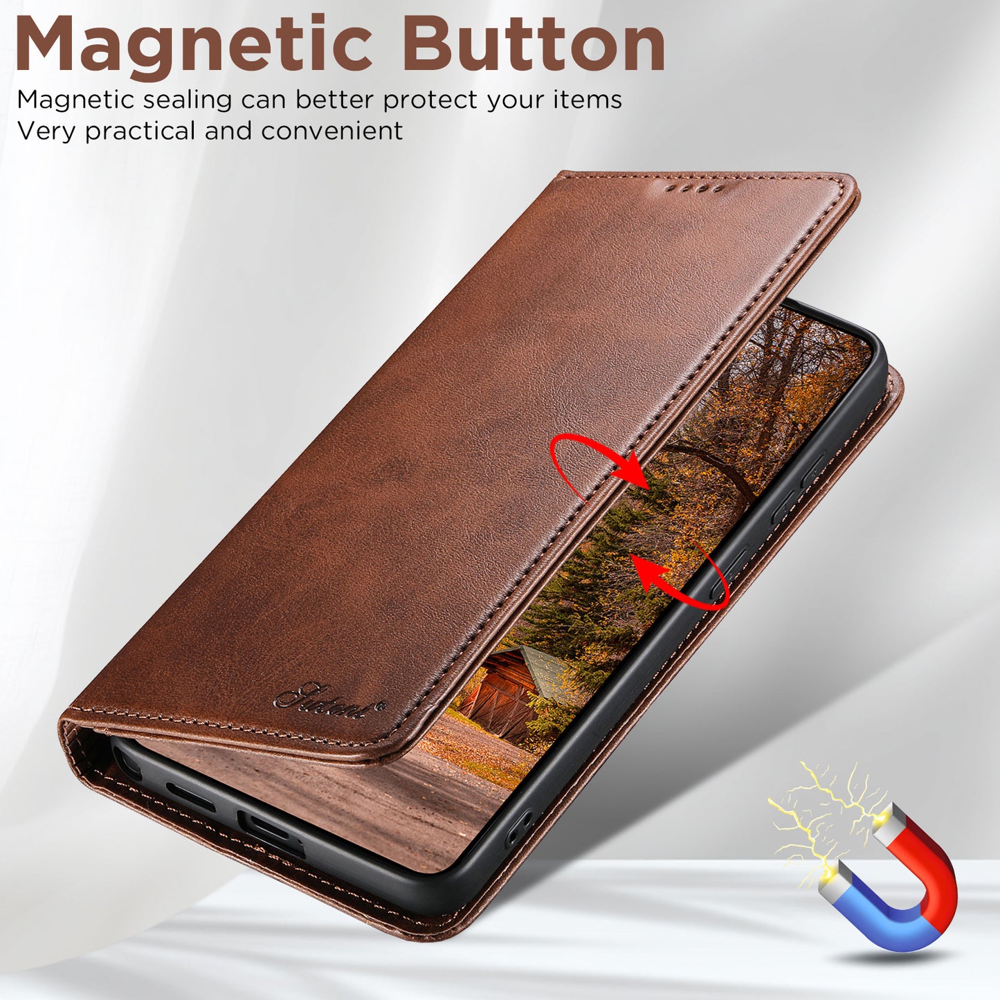 Samsung Galaxy Leather Magnetic Phone Case
